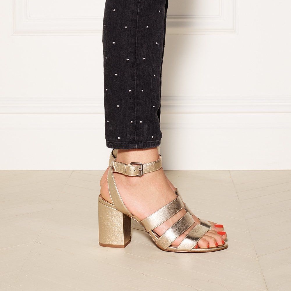 Madewell Maria Sandal in Soft Gold